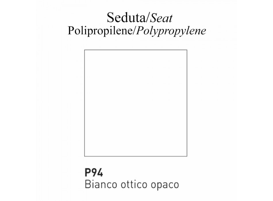 Polypropylenová židle s podstavcem vyrobena v Itálii, 2 kusy - Connubia Tuka Viadurini