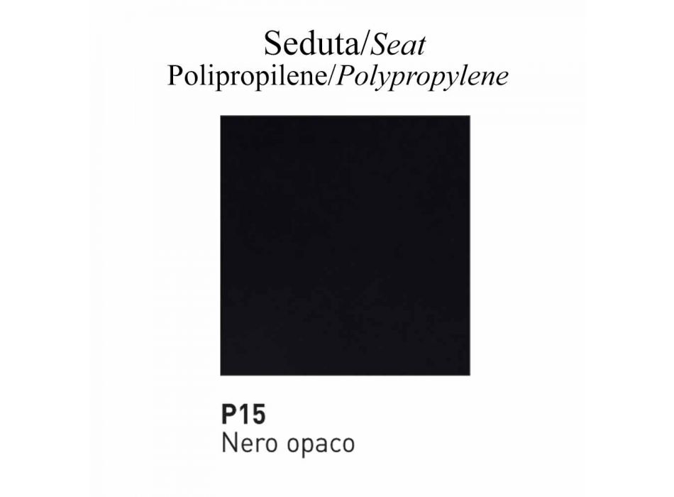 Polypropylenová a buková židle vyrobená v Itálii, 2 kusy - Connubia Tuka Viadurini