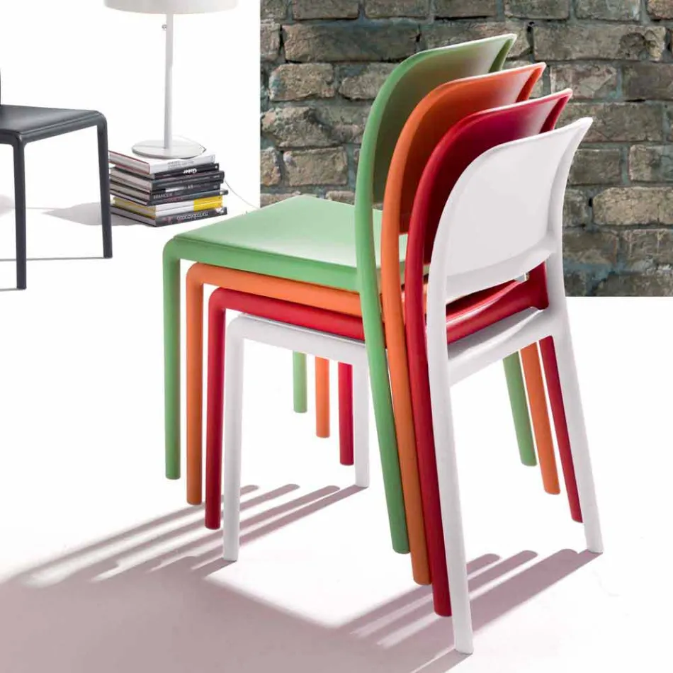 Moderní designová židle z pryskyřice a sklolaminátu vyrobená v Itálii Ravenna Viadurini