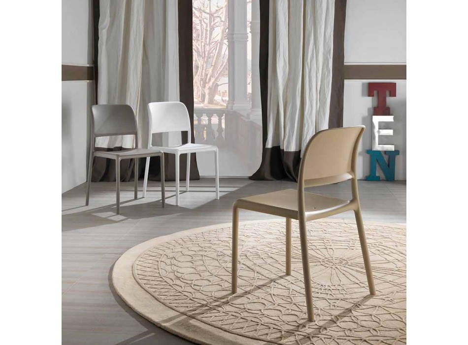 Moderní designová židle z pryskyřice a sklolaminátu vyrobená v Itálii Ravenna Viadurini