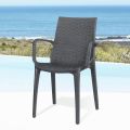 Pletená židle z technopolymeru Made in Italy 4 kusy - Erminia