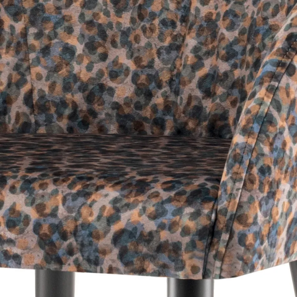 Látková židle s ocelovou konstrukcí Made in Italy 4 kusy - Tagata Viadurini