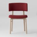 Sametová židle se základnou v lakovaném jasanu vyrobená v Itálii, 2 kusy - Aljaška