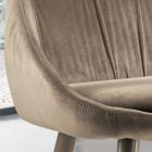 Židle ze sametu a lakované oceli RAL Made in Italy 4 kusy - Mariapina Viadurini