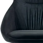 Židle ze sametu a lakované oceli RAL Made in Italy 4 kusy - Mariapina Viadurini