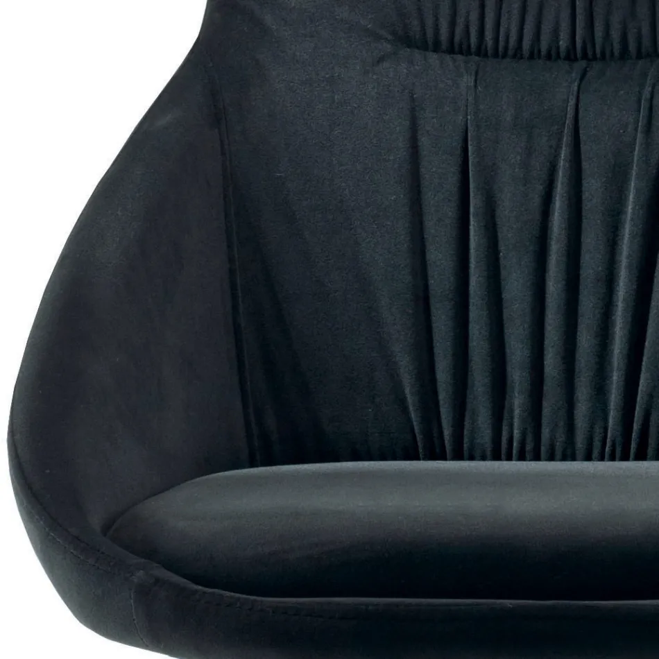 Židle ze sametu a lakované oceli RAL Made in Italy 4 kusy - Mariapina Viadurini