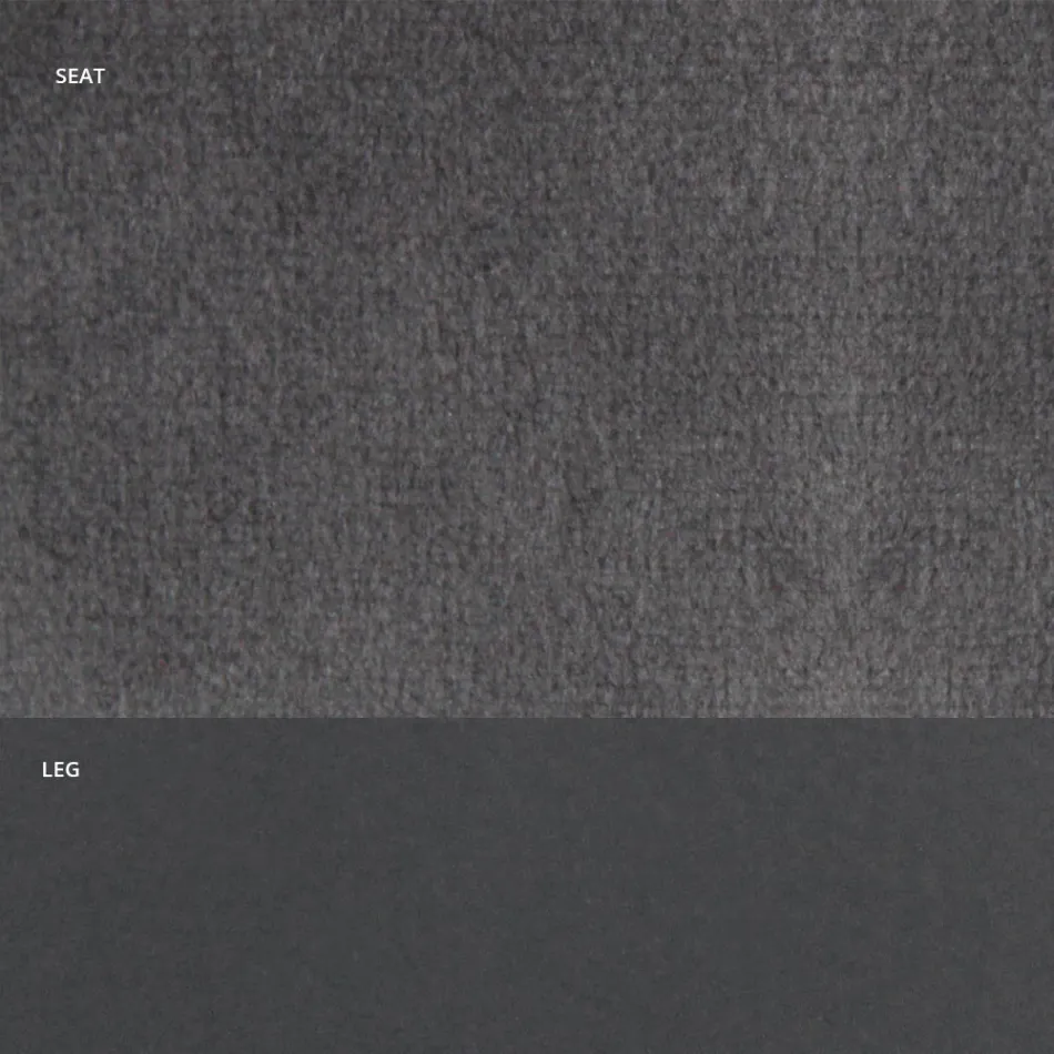 Židle ze sametu a lakované oceli RAL Made in Italy 4 kusy - Mariapina Viadurini