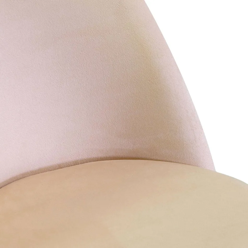 Sametové křeslo a kovový rám v různých povrchových úpravách - Penna Viadurini