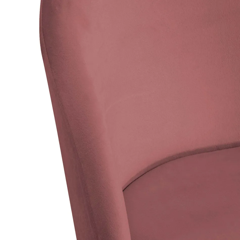 Sametové křeslo a kovový rám v různých povrchových úpravách - Penna Viadurini