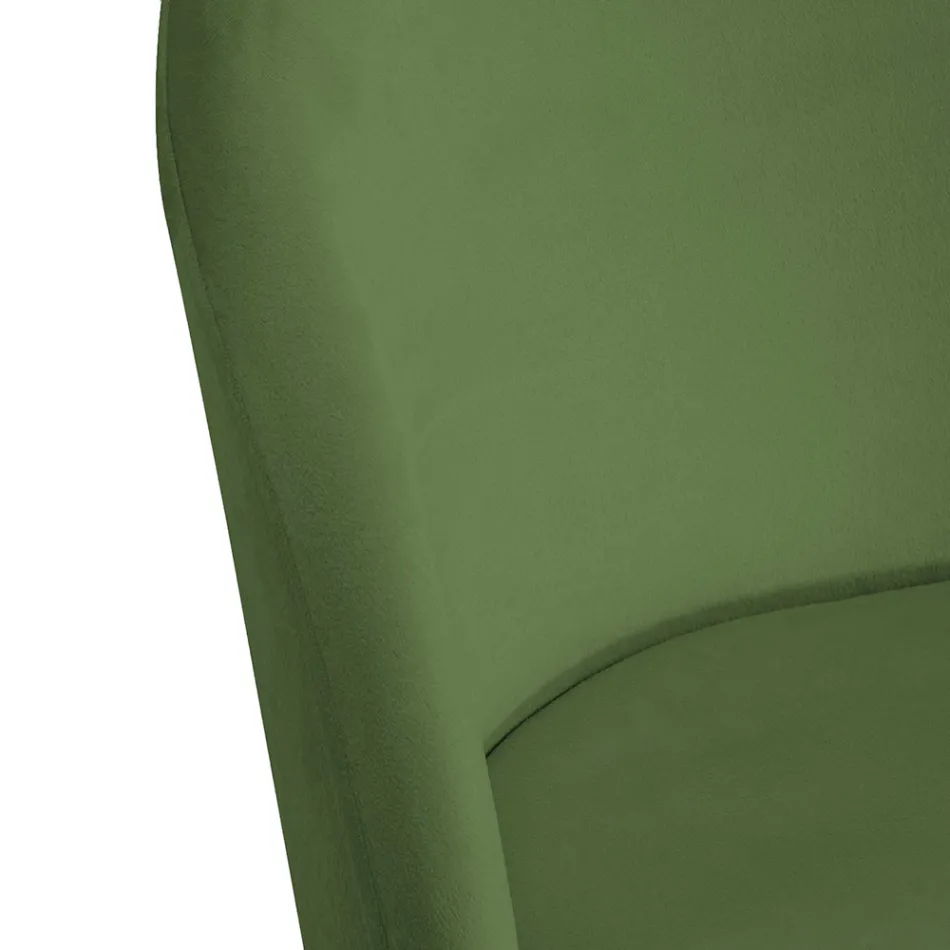 Sametové křeslo a kovový rám v různých povrchových úpravách - Penna Viadurini