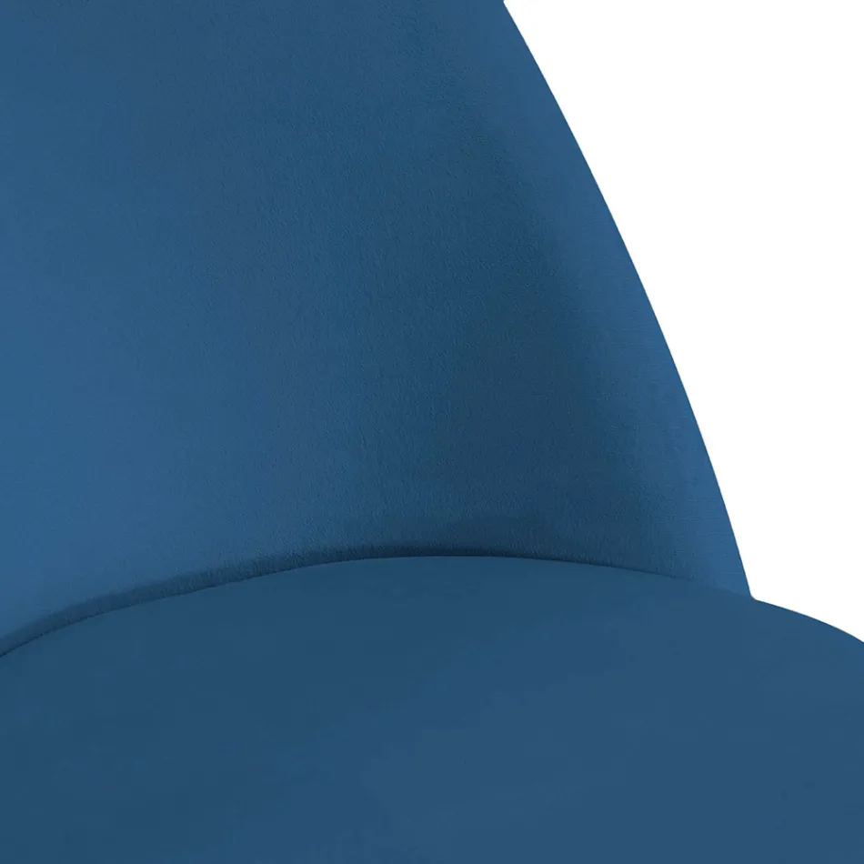 Sametové křeslo a kovový rám v různých povrchových úpravách - Penna Viadurini