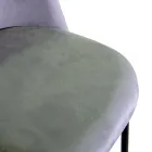 Sametové křeslo a kovový rám v různých povrchových úpravách - Penna Viadurini