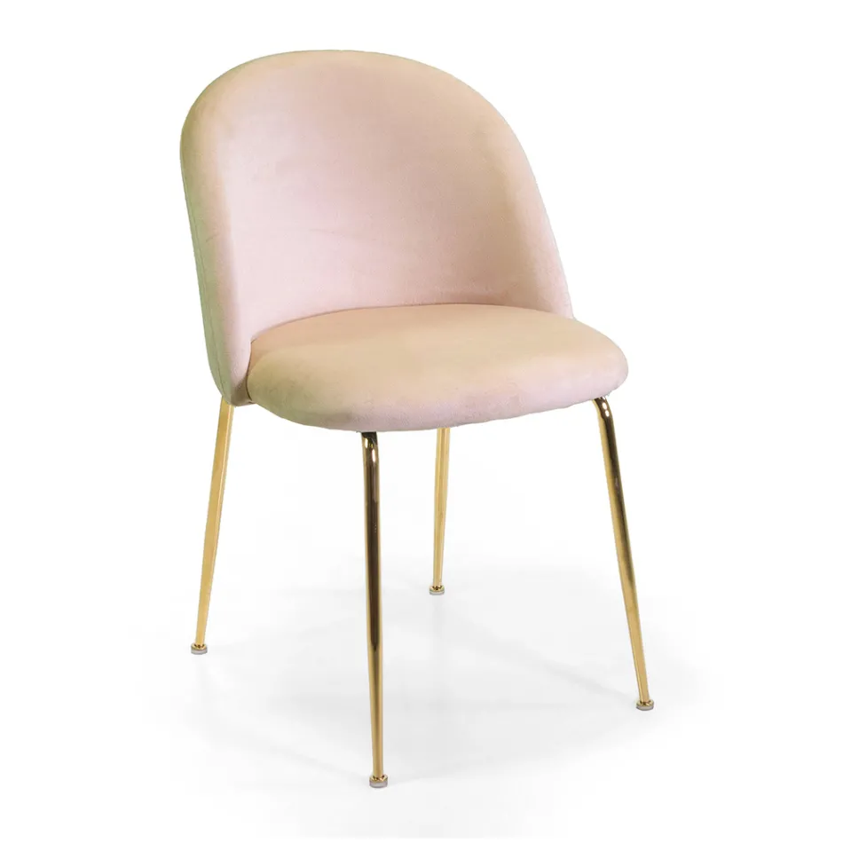 Sametové křeslo a kovový rám v různých povrchových úpravách - Penna Viadurini