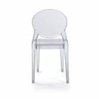 Vnitřní nebo venkovní stohovatelná židle z průhledného polykarbonátu – Pianeta Viadurini