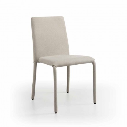 Designérská židle se stohovatelnou koženou kůží vyrobenou v Itálii, Gazzola Viadurini