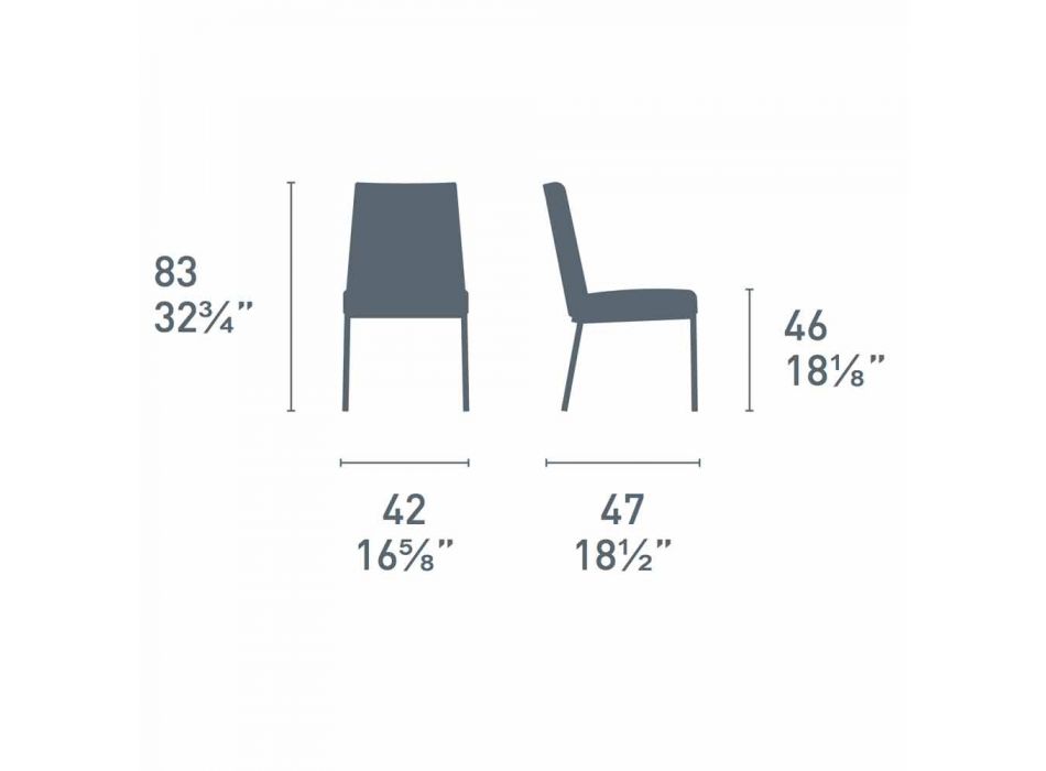 Živá designová židle z kovu a vícevrstvého dřeva vyrobená v Itálii - Go Viadurini