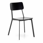 Moderní designová židle ve dřevě a kovu, Elmas, 4 ks Viadurini