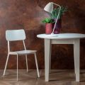 Moderní designová židle z dřeva a kovu Elmas, pro kuchyň / bydlení 4 ks