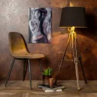 Židle s moderním designem z imitace kůže, Elice, 4 ks Viadurini