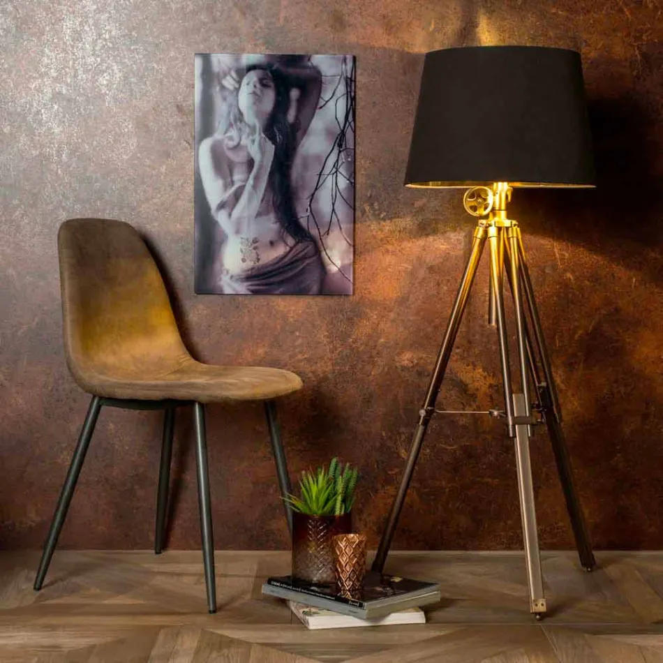 Židle s moderním designem z imitace kůže, Elice, 4 ks Viadurini