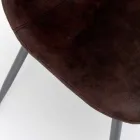 Židle s moderním designem z imitace kůže, Elice, 4 ks Viadurini