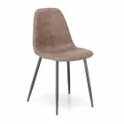 Židle s moderním designem z imitace kůže, Elice, 4 ks Viadurini