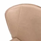 Moderní židle kompletně pokryté umělou kůží, Accadia,  4 ks Viadurini