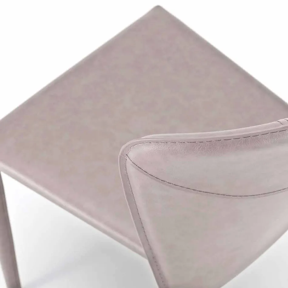 Moderní židle kompletně pokryté umělou kůží, Accadia,  4 ks Viadurini