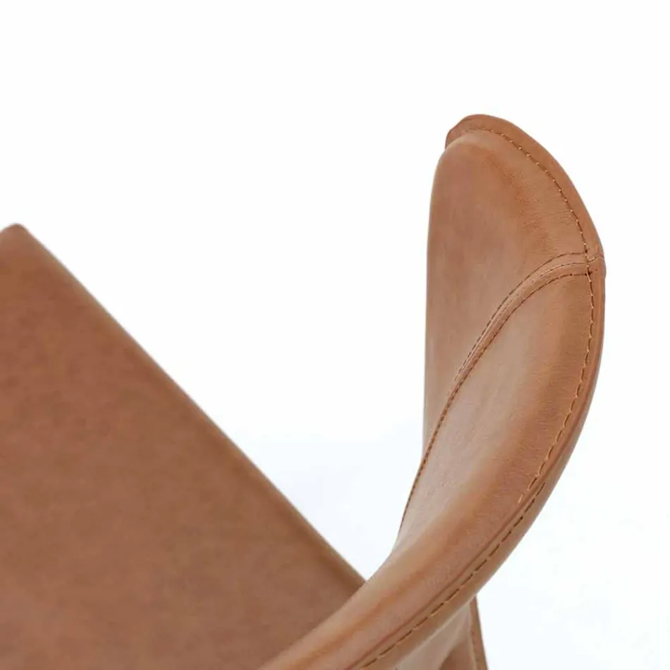 Moderní židle kompletně pokryté umělou kůží, Accadia,  4 ks Viadurini