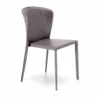 Moderní židle kompletně pokryté umělou kůží, Accadia,  4 ks Viadurini