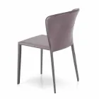 Moderní židle kompletně pokryté umělou kůží, Accadia,  4 ks Viadurini