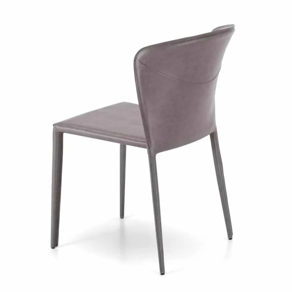 Moderní židle kompletně pokryté umělou kůží, Accadia,  4 ks Viadurini