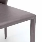 Moderní židle kompletně pokryté umělou kůží, Accadia,  4 ks Viadurini