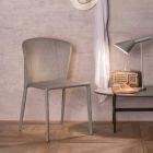 Moderní židle kompletně pokryté umělou kůží, Accadia,  4 ks Viadurini