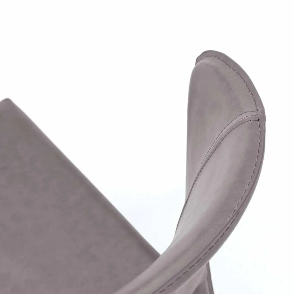 Moderní židle kompletně pokryté umělou kůží, Accadia,  4 ks Viadurini