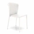 Moderní židle kompletně pokryté umělou kůží, Accadia,  4 ks Viadurini