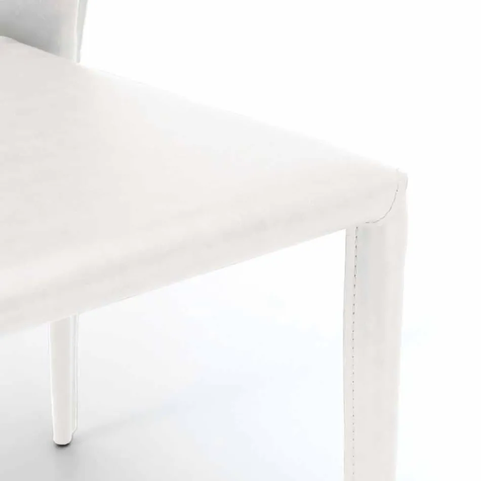 Moderní židle kompletně pokryté umělou kůží, Accadia,  4 ks Viadurini