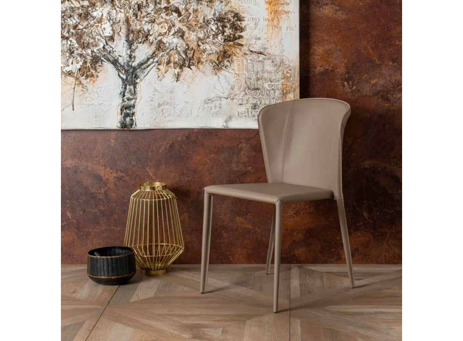 Moderní židle kompletně pokryté umělou kůží, Accadia Viadurini