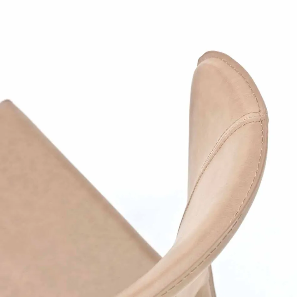 Moderní židle kompletně pokryté umělou kůží, Accadia,  4 ks Viadurini