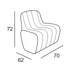 Světlá zahradní židle z polyetylenu s LED Made in Italy - Galatea Viadurini