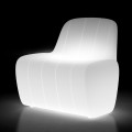 Světlá zahradní židle z polyetylenu s LED Made in Italy - Galatea