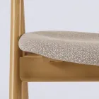 Moderní obývací židle z různých látek s dřevěnou skořepinou - Wolter Viadurini