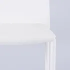 Moderní židle do obývacího pokoje z ekokůže a kovu Made in Italy - Reka Viadurini