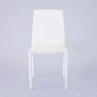 Moderní židle do obývacího pokoje z ekokůže a kovu Made in Italy - Reka Viadurini