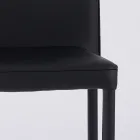 Moderní židle do obývacího pokoje z ekokůže a kovu Made in Italy - Michaela Viadurini