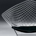 Moderní ocelová židle s luxusním koženým sedákem Made in Italy - Beniamino Viadurini