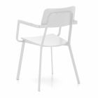 Moderní dřevěná židle s lakovanou kovovou strukturou, 4 kusy - Habibi Viadurini
