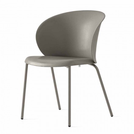 Moderní židle z recyklovaného polypropylenu vyrobená v Itálii, 2 kusy - Connubia Tuka Viadurini