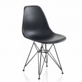 Moderní jídelní židle z polypropylenu a kovu, 4 kusy - Chiazza