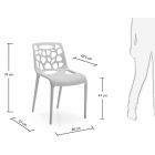 Monobloková polypropylenová židle s moderním designem Blandine, 4 kusy Viadurini